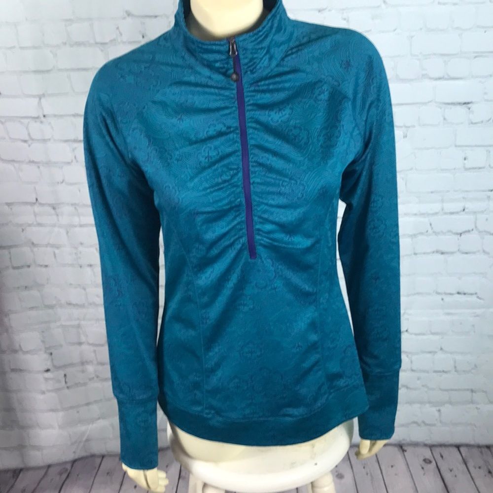 Beautiful Soybu London-Blue, Half-zip, Long Sleeved Pullover. Size L